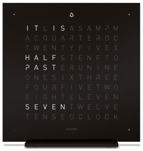 QLOCKTWO Clock Touch Metal Deep Black