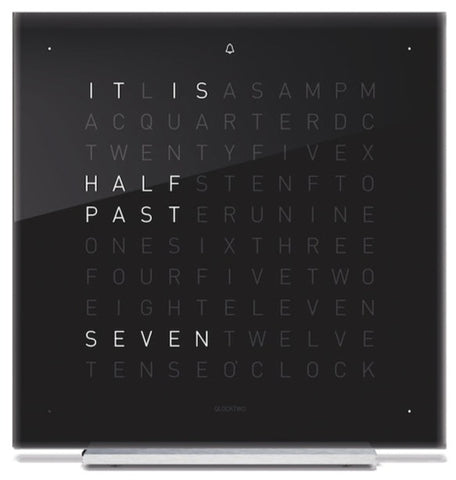 QLOCKTWO Clock Touch Acrylic Glass Black Ice Tea