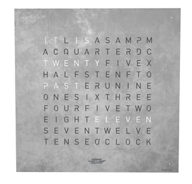 QLOCKTWO Classic Creators Edition Platinum Black 45cm FCENPL