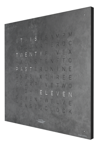 QLOCKTWO Earth 45 Creators Edition Platinum Black Watch