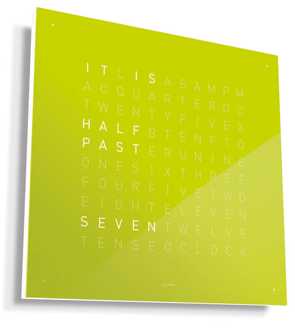QLOCKTWO Classic Lime Juice Wall Clock 45cm D