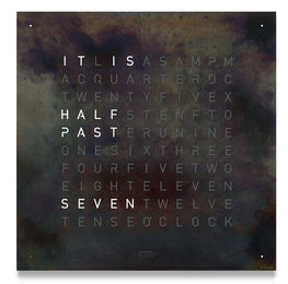 QLOCKTWO Classic Creators Edition Raw Iron Wall Clock 45cm FCENRI