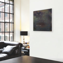 QLOCKTWO Earth 45 Creators Edition Raw Iron Wall Clock