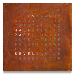 QLOCKTWO Classic Creators Edition Rust Wall Clock 45cm FCENRT