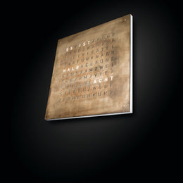 QLOCKTWO Earth 45 Creators Edition Silver & Gold Wall Clock Watch