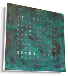 QLOCKTWO Earth 45 Creators Edition Vintage Copper Wall Clock Watch