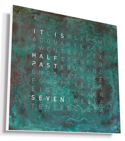 QLOCKTWO Earth 45 Creators Edition Vintage Copper Wall Clock Watch