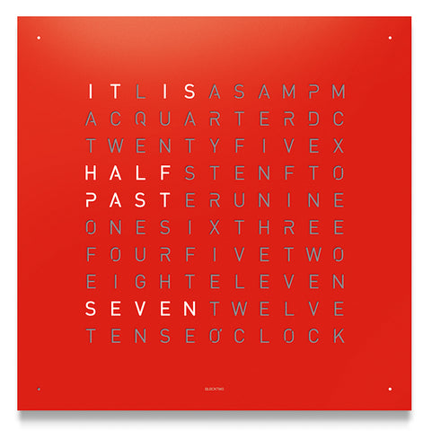 QLOCKTWO Classic Red Pepper Wall Clock 45cm FCENREPC