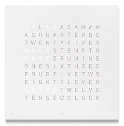 QLOCKTWO Classic White Pepper Wall Clock 45cm FCENWHPC