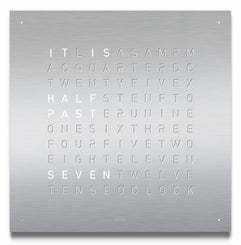 QLOCKTWO Classic Stainless Steel Wall Clock 45cm FCENSS