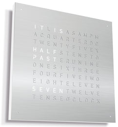 QLOCKTWO Earth 45 Stainless Steel Wall Clock