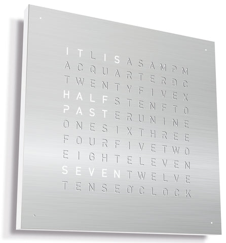 QLOCKTWO Earth 45 Stainless Steel Wall Clock Watch