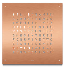 QLOCKTWO Classic Copper Wall Clock 45cm FCENBRCO