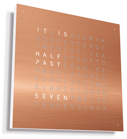 QLOCKTWO Classic Copper Wall Clock 45cm