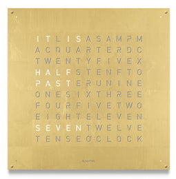 QLOCKTWO Large Creators Edition Gold Wall Clock 90cm LG4ENGD