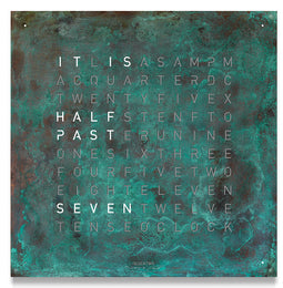 QLOCKTWO Large Creators Edition Vintage Copper Wall Clock 90cm LG4ENVICO