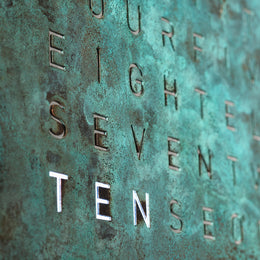 QLOCKTWO Earth 90 Creators Edition Vintage Copper Wall Clock Watch