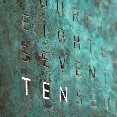 QLOCKTWO Earth 90 Creators Edition Vintage Copper Wall Clock Watch