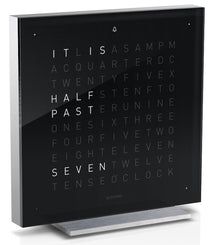QLOCKTWO Touch Black Ice Tea Table Clock 13.5cm T4SENBI