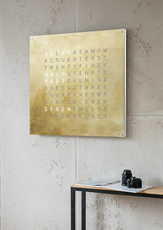 QLOCKTWO Earth 90 Creators Edition Silver & Gold Wall Clock Watch