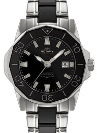 Rotary Watch Aquaspeed Ladies Steel Ceramic Bracelet ALB00030/W/BLK