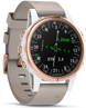 Garmin Watch D2 Delta S Aviator Watch Beige Leather Band