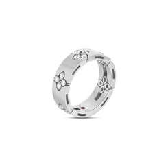 Roberto Coin Love in Verona 18ct White Gold Diamond 6mm Wide Ring ADR888RI2011 W