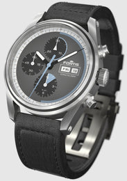 Fortis Stratoliner Cosmic Grey Aviator Strap Watch
