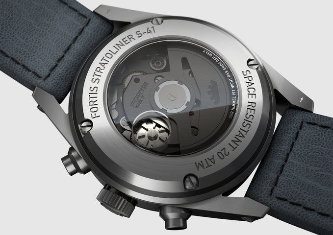 Fortis Stratoliner Blue Japan Aviator Strap Watch