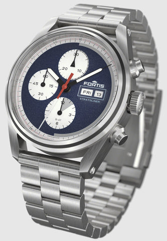 Fortis Stratoliner Blue Japan Bracelet Watch