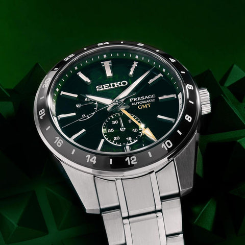 Seiko Presage Watch Sharp Edged GMT