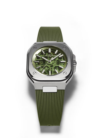 Bell & Ross Watch BR 05 Skeleton Green Rubber Limited Edition