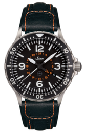Sinn Watch 857 UTC Testaf Leather 857.040 LEATHER W/ORANGE STITCHING