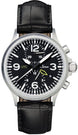 Sinn Duo Chronograph 756 UTC Aligator With Folding Clasp 756.011 Aligator Strap Black Stitch