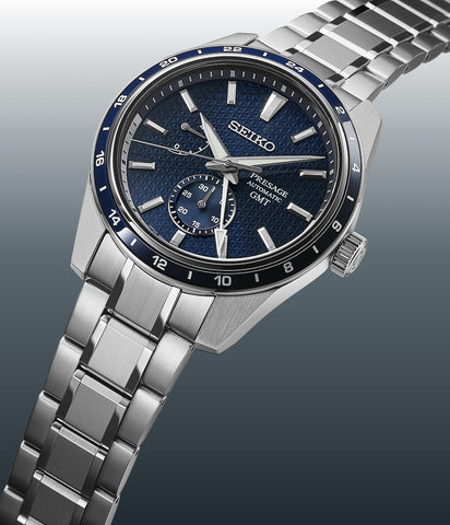 Seiko Presage Watch Sharp Edged Ao-Fuji GMT Limited Edition