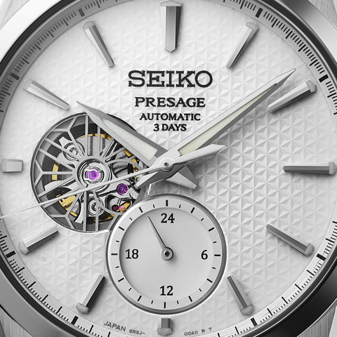 Seiko Presage Watch Sharp Edged Shiro Open Heart SPB415J1