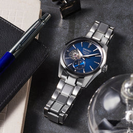 Seiko Presage Sharp Edged Ao Open Heart