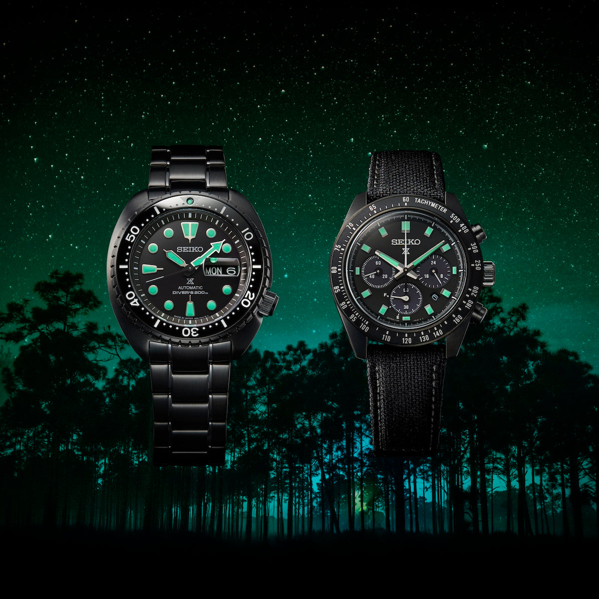 SEIKO chronograph divers 200m ブラック Diver Seiko Monster 4r36 SEIKO Prospex Monster Diver 200M