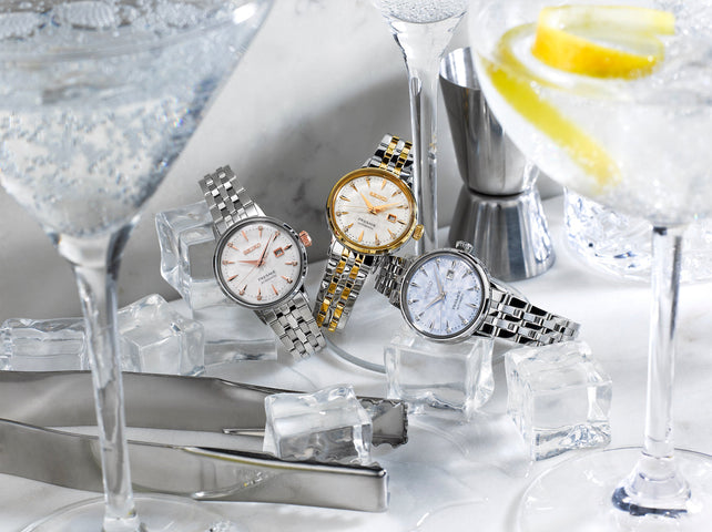 Seiko Presage Watch Cocktail Time White Lady Diamond Twist