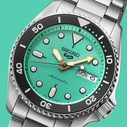 Seiko 5 Sports SKX Midi Teal Mens Watch