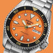 Seiko Watch 5 Sports SKX Midi Orange Mens SRPK35K1