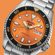 Seiko Watch 5 Sports SKX Midi Orange Mens