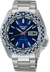 Seiko Watch 5 Sports Petrol Blue Checkered Flag Special Edition SRPK65K1