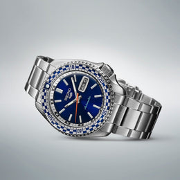 Seiko 5 Sports Petrol Blue Checkered Flag Special Edition Watch D
