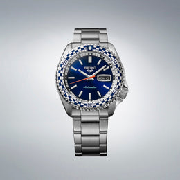 Seiko 5 Sports Petrol Blue Checkered Flag Special Edition Watch D