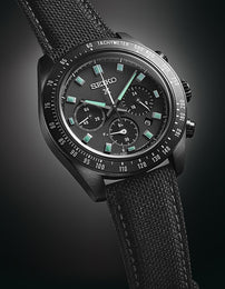 Seiko Prospex Black Series Night Vision Solar Speedtimer Chronograph Watch