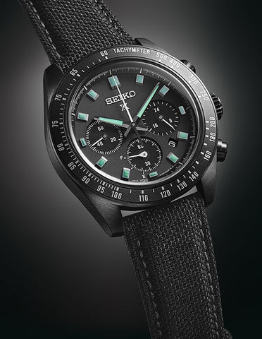 Seiko Prospex Black Series Night Vision Solar Speedtimer Chronograph Watch