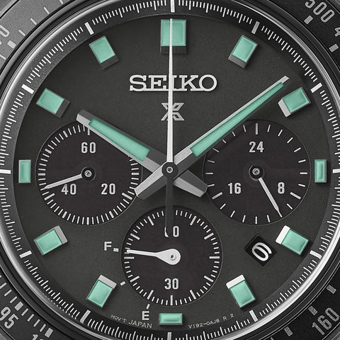 Seiko Prospex Black Series Night Vision Solar Speedtimer Chronograph Watch