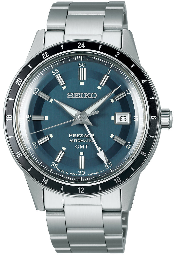 Seiko Presage Style 60s Road Trip GMT Petrol Blue