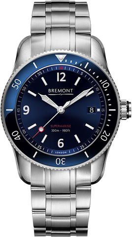 Bremont Watch Supermarine S300 Blue Bracelet S300/BL/BR